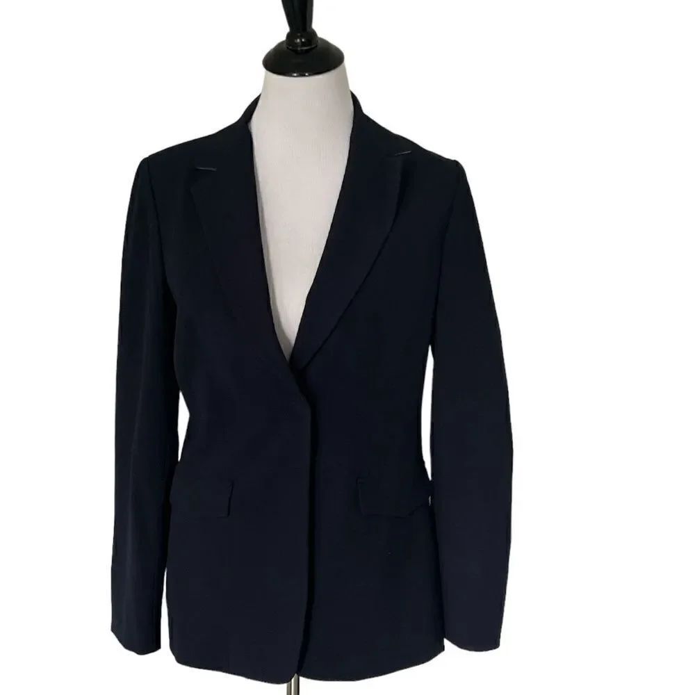 Elie Tahari Navy Blue Women’s Single Breasted Dart Blazer size 6 ⭐️